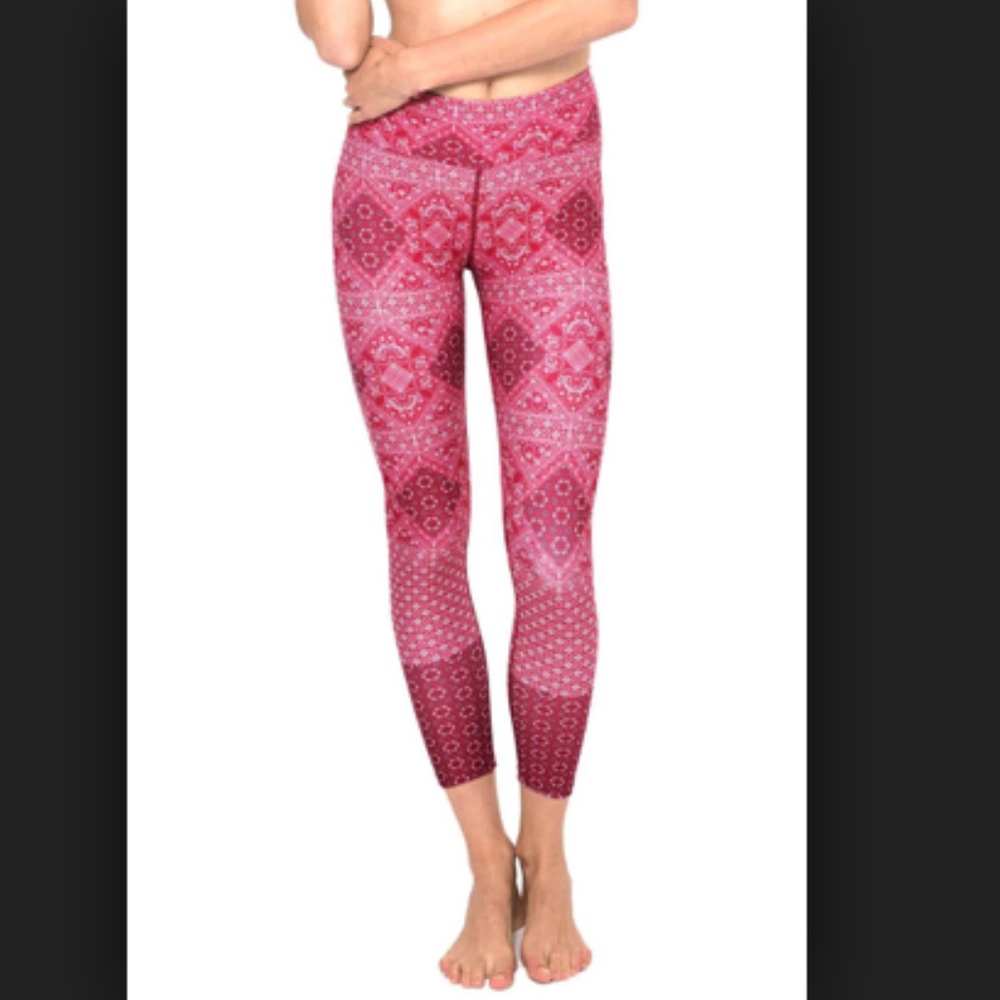 Dharma Bums Red Bohemian 7/8 Leggings S